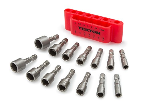 TEKTON 2938 Quick-Change Power Nut Driver Bit Set with Detents 14-Piece 1 TEKTON 2938 Quick-Change Power Nut Driver Bit Set with Detents 14-Piece