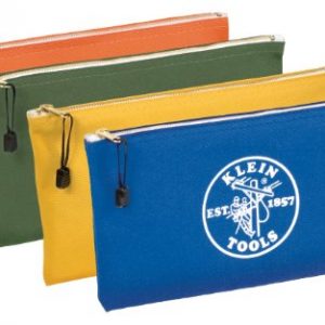 Utility Bag  Zipper Tool Bags in Olive  Orange  Blue  Yellow  12 5-Inch Canvas  4 Piece Klein Tools 5140